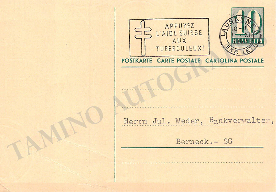 Sack, Erna - Signed Postcard 1950 - Image 2