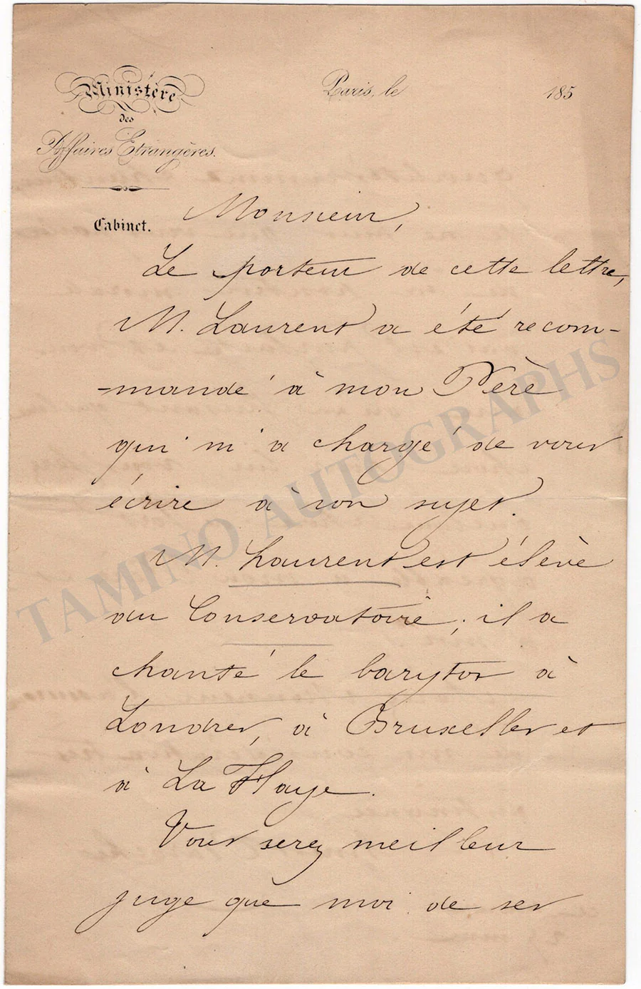 Baroche, Ernest & Pierre Jules - Set of 3 Autograph Letters Signed - Image 3
