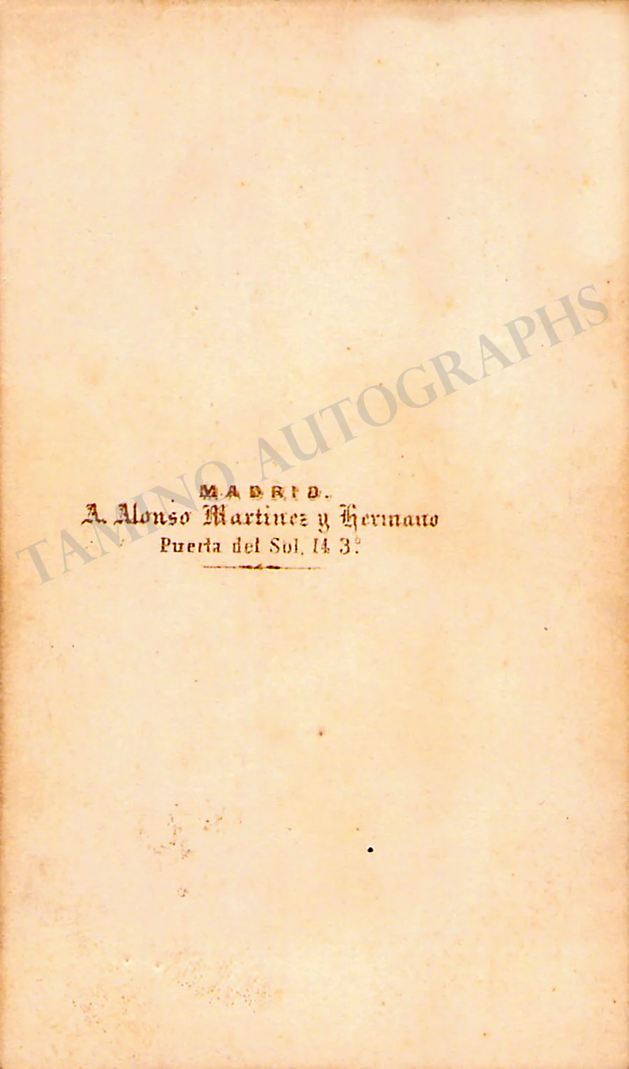 Nicolini, Ernesto - Signed Vintage CDV Photograph - Image 2
