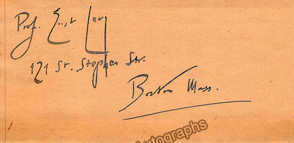 Levy, Ernst - Signed Program New York - Image 2