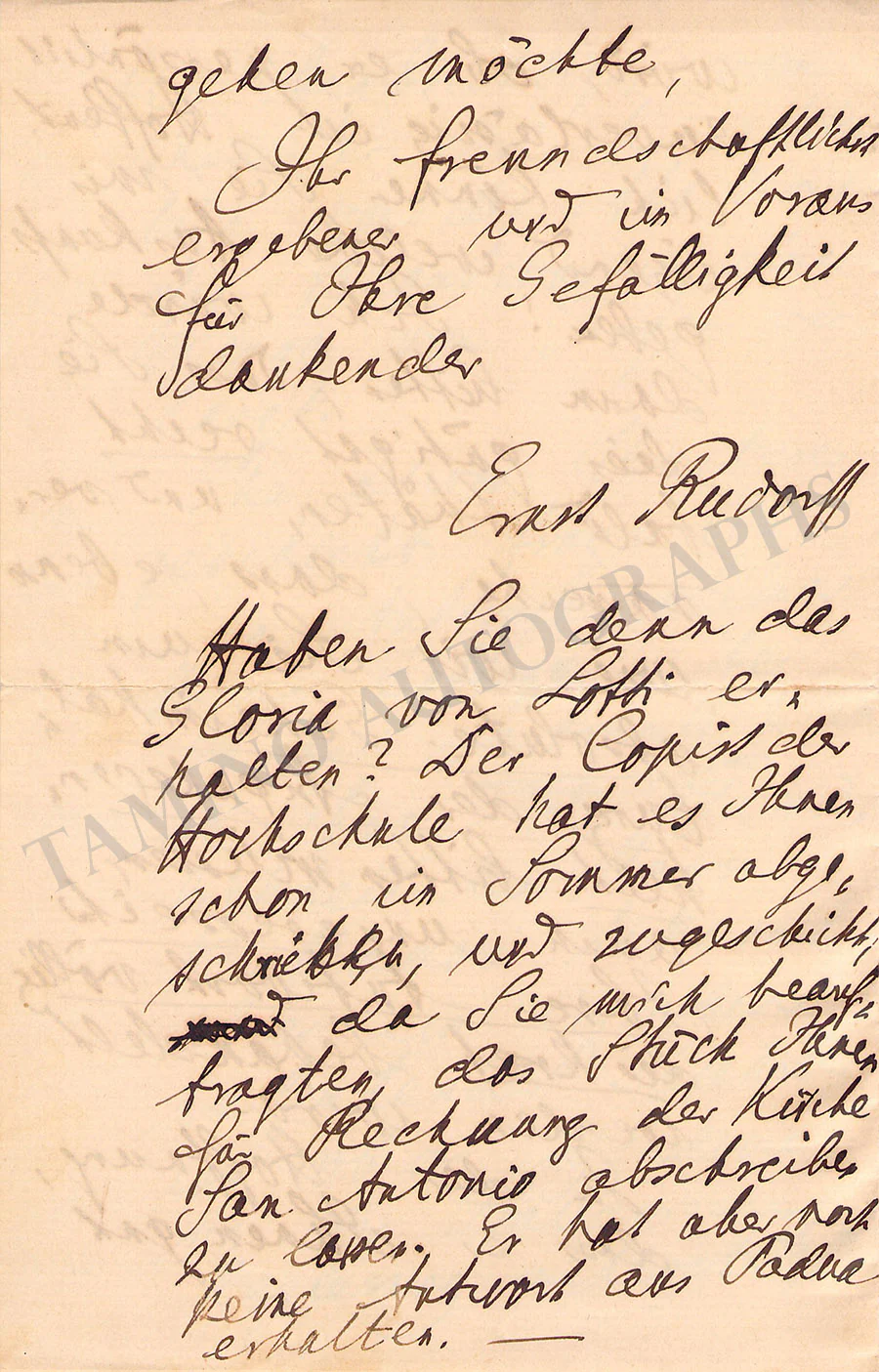 Rudorff, Ernst - Autograph Letter Signed 1896 - Image 4