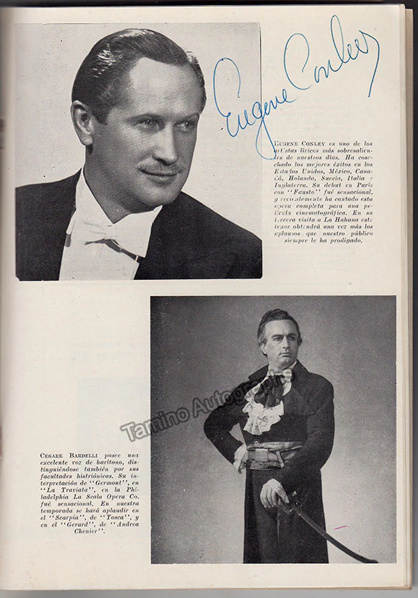 Conley, Eugene - Cimara, Pietro - Signed Program Havana 1950 - Image 2
