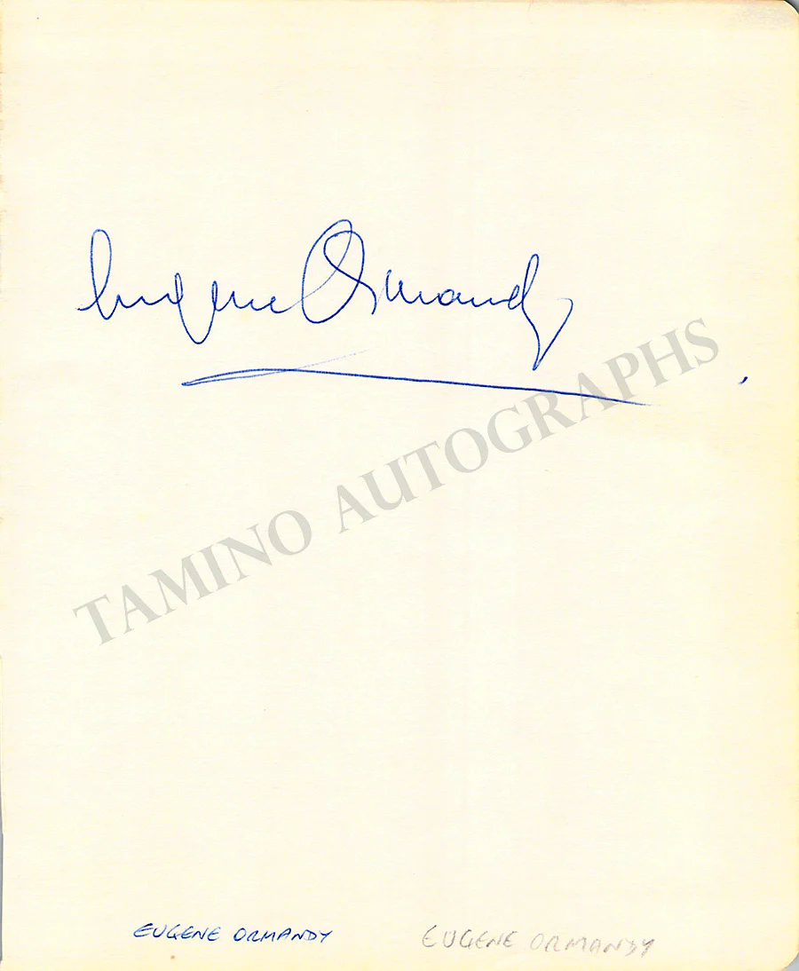 Ormandy, Eugene - Various Autographs - Image 7