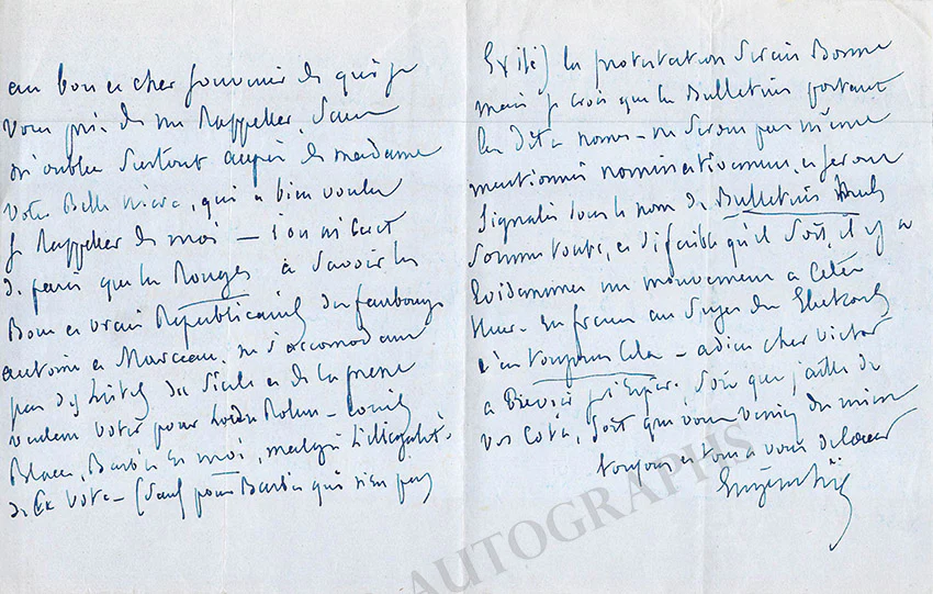 Sue, Eugene - Autograph Letter Signed - Image 2