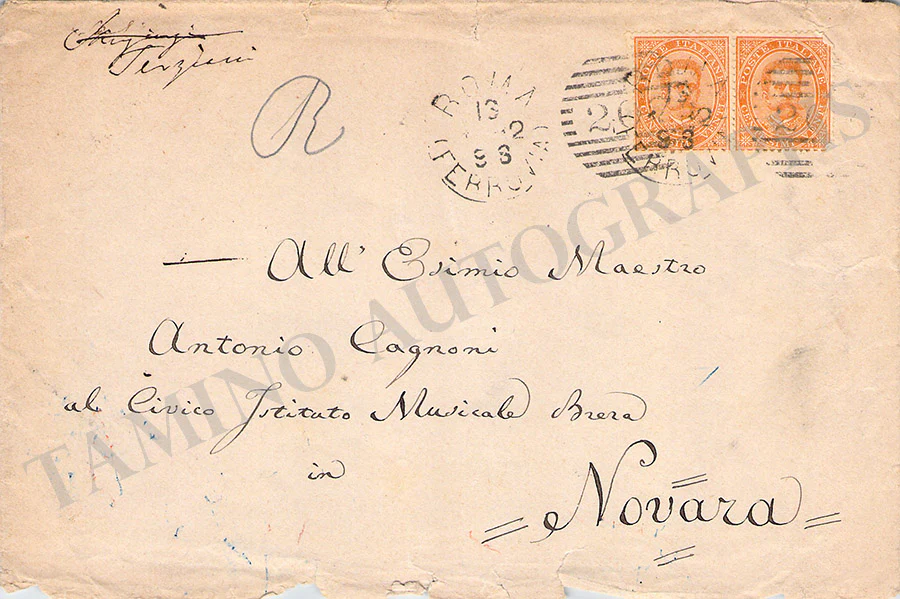 Terziani, Eugenio - Autograph Letter Signed 1882 - Image 3