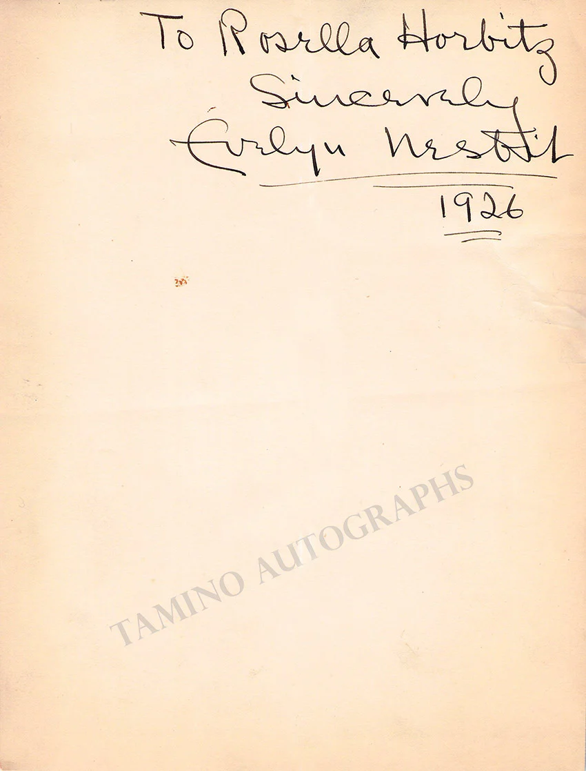 Nesbit, Evelyn - Signed Photograph 1926 - Image 2