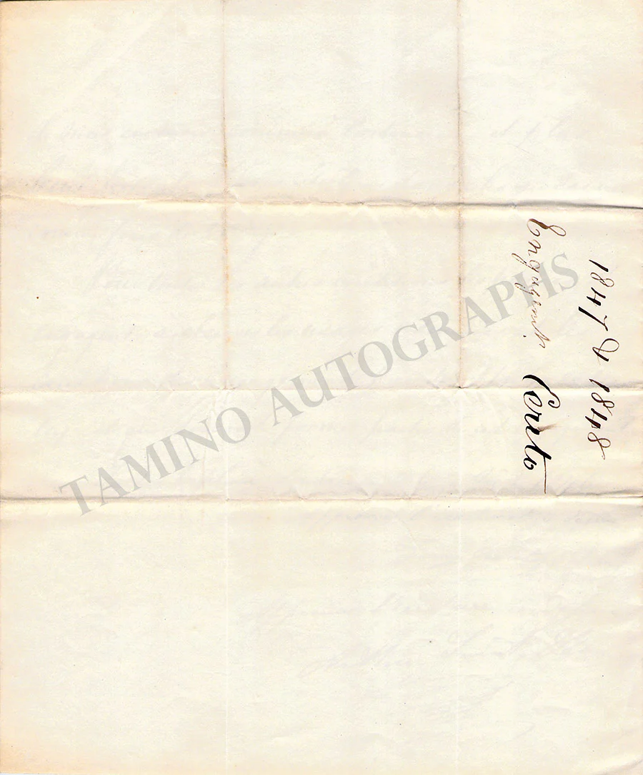 Cerrito, Fanny - Signed Contract 1846 - Image 3