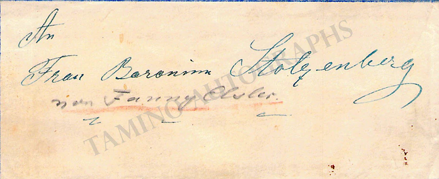 Elssler, Fanny - Autograph Note Signed & Print - Image 2