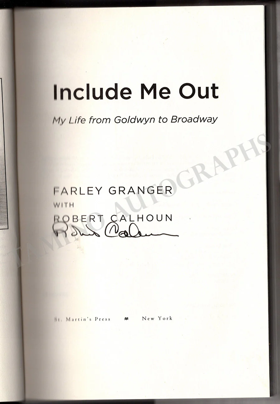 Granger, Farley - Signed Book "Include Me Out" - Image 2