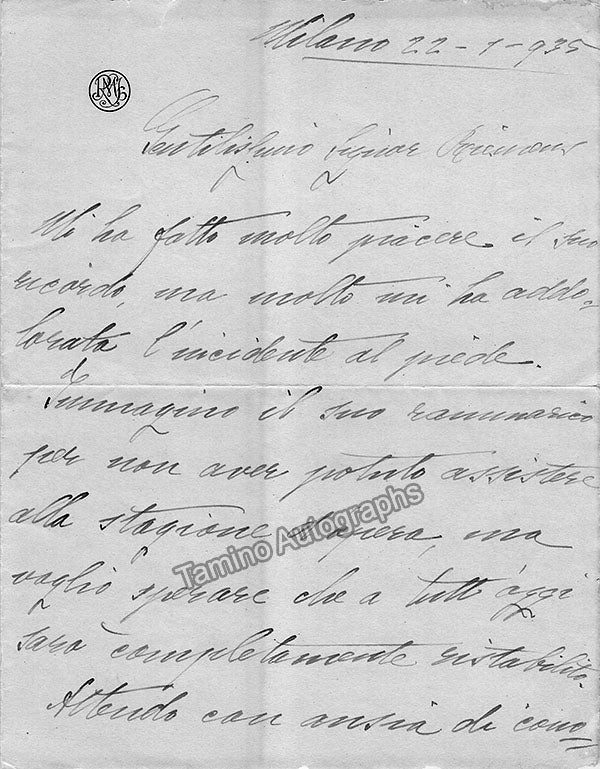 Farneti, Maria - Autograph Letter Signed 1935