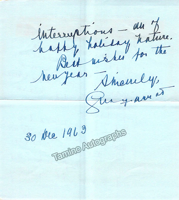 Farrar, Geraldine - Lot of Autograph Letters and Autograph Notes Signed + Signed Card - Image 8