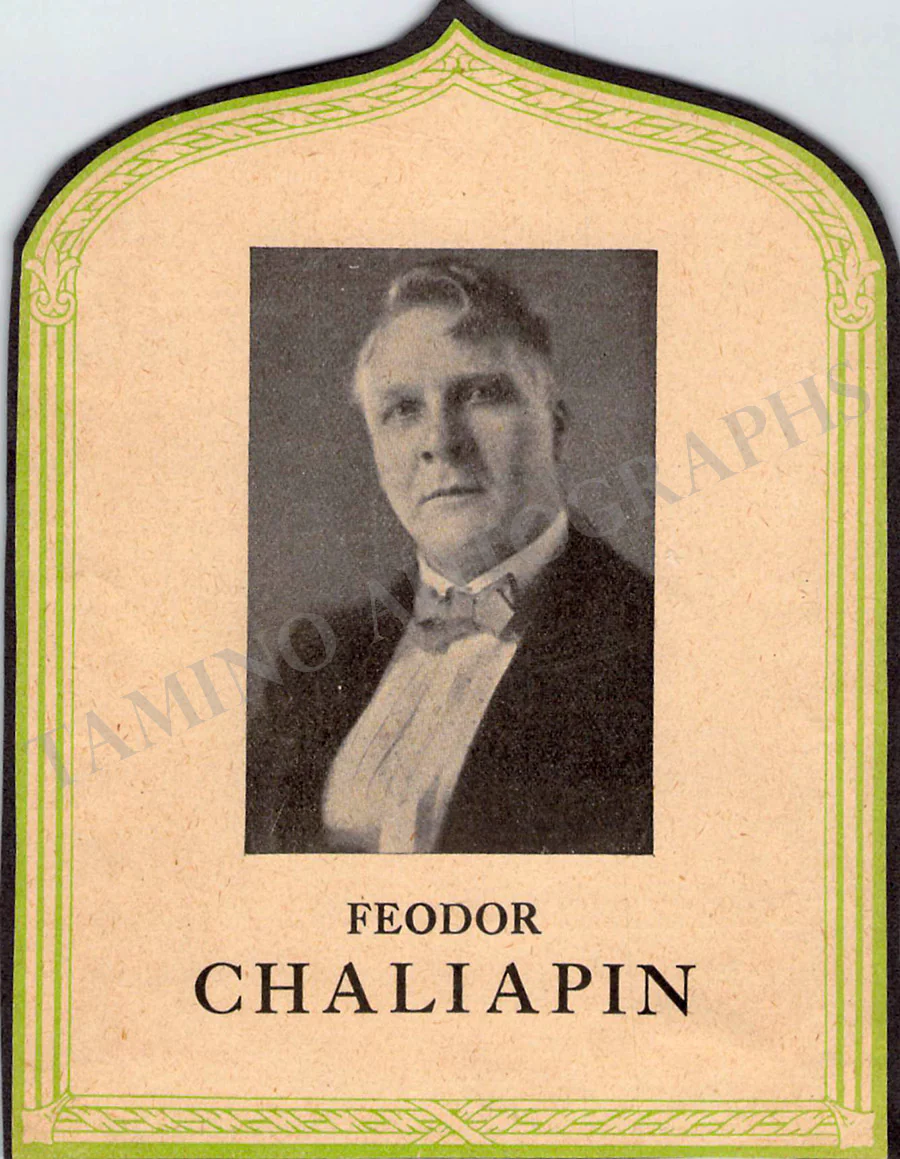 Chaliapin, Fedor - Signed Album Page 1925 - Image 2