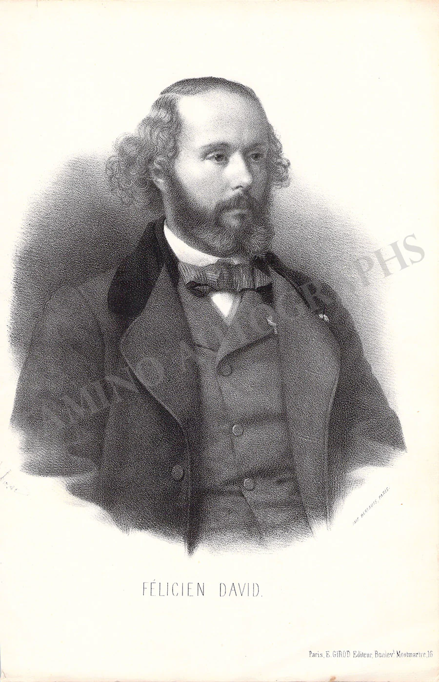 David, Felicien - Autograph Letter Signed - Image 3