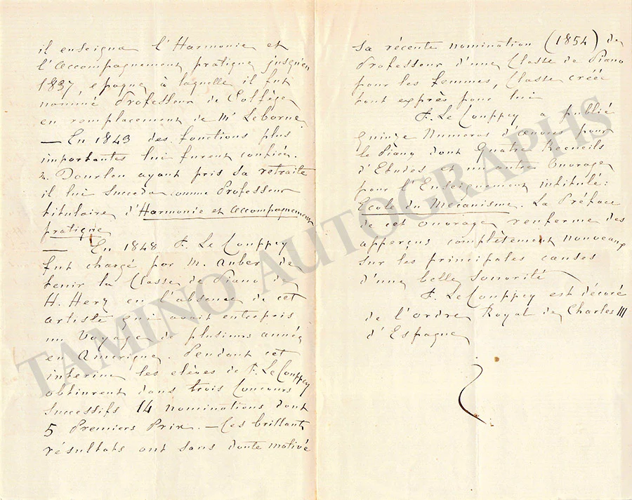 Le Couppey, Felix - Set of 4 Autograph Letters Signed - Image 6