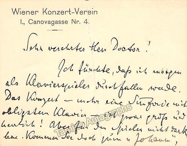 Lowe, Ferdinand - Set of 2 Autograph Notes Signed 1906 & 1907