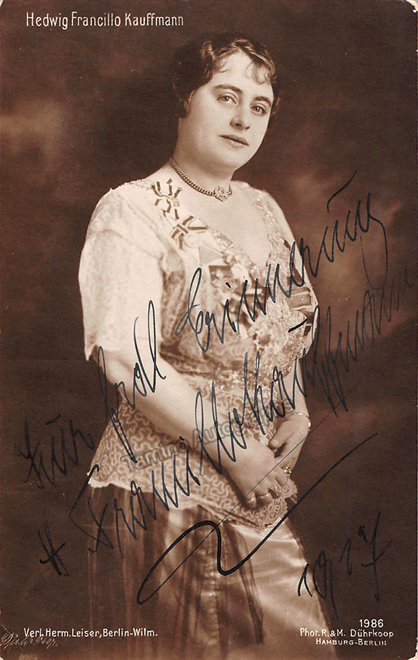 FRANCILLO-KAUFMANN, Hedwig (Various Autographs) - Image 2