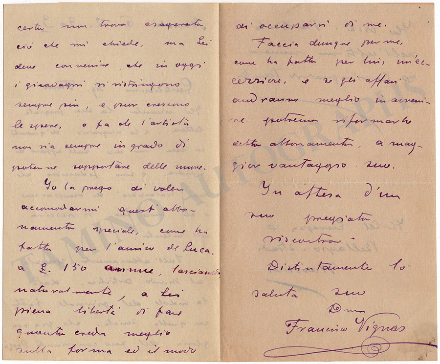 Viñas, Francisco - Set of 2 Autograph Letters Signed - Image 3