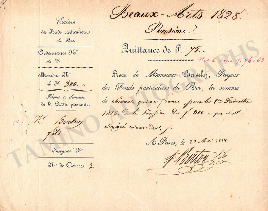 Berton, Francois - Set of 2 Signed Documents - Image 2