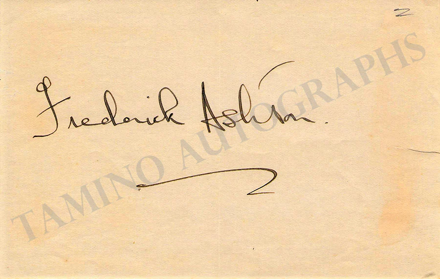 Ashton, Frederick - Signed Album Page