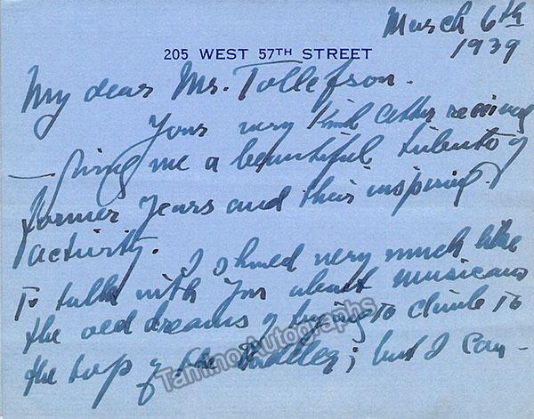Fremstad, Olive - 2 Autograph Letters Signed - Image 2