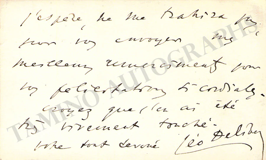 French Composers - Signed Visiting Cards (Various Options) - Image 21