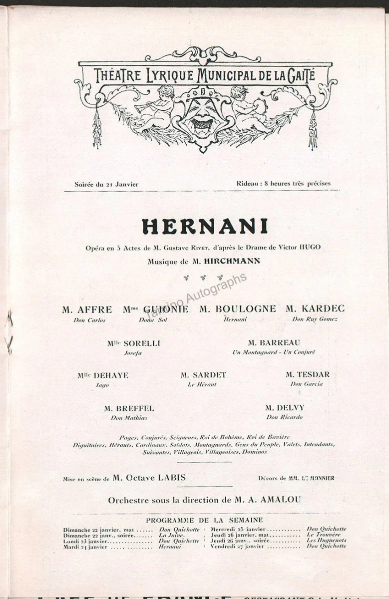 French Opera Program Lot 1905-1924 - Image 7