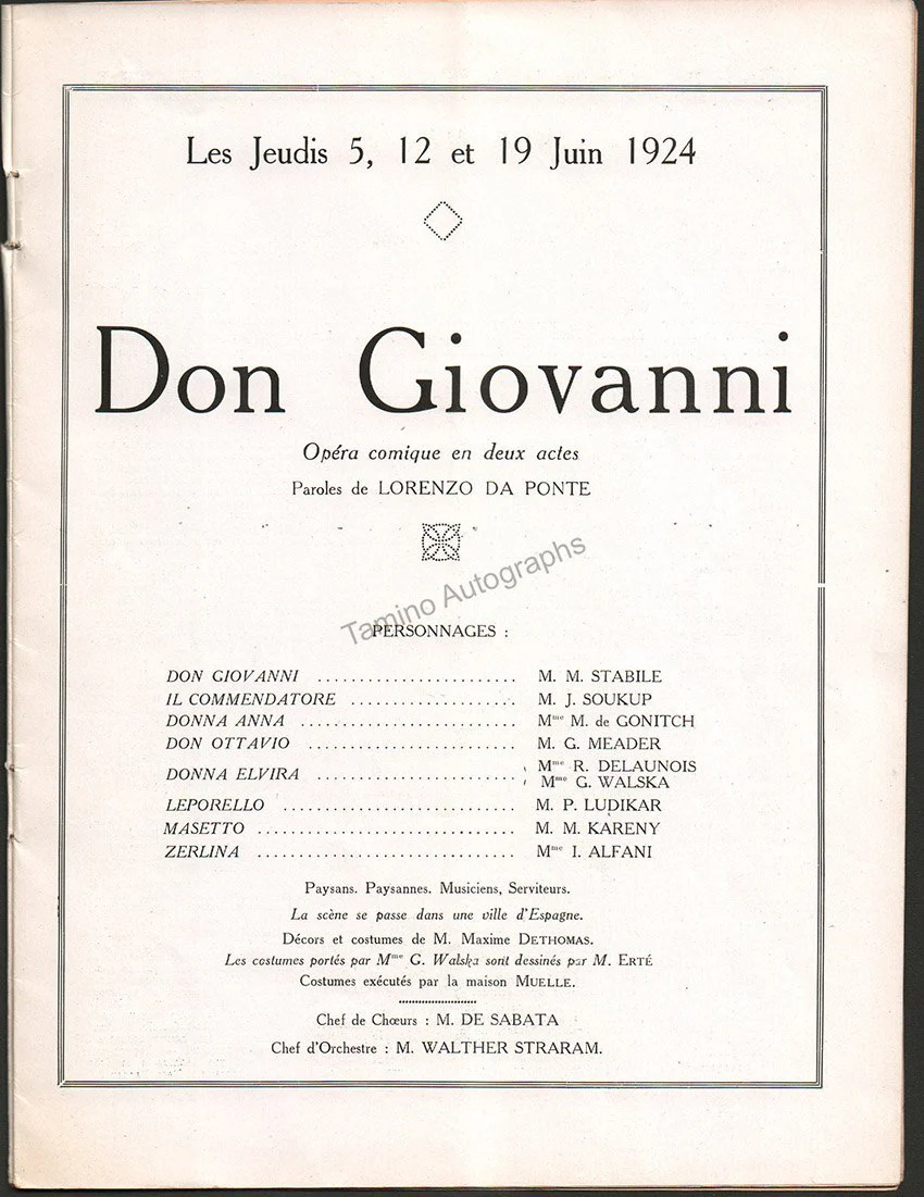 French Opera Program Lot 1905-1924 - Image 9