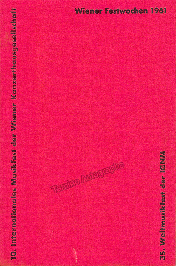 Fricsay, Ferenc - Anda, Geza - Double Signed Concert Program Berlin Radio Symphony in Vienna - Image 2