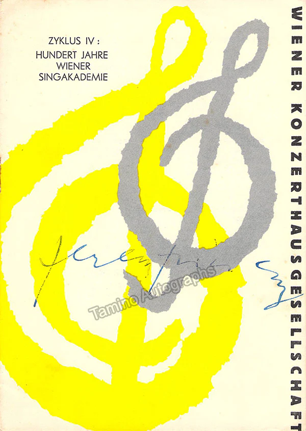 Fricsay, Ferenc - Signed Program Vienna 1958