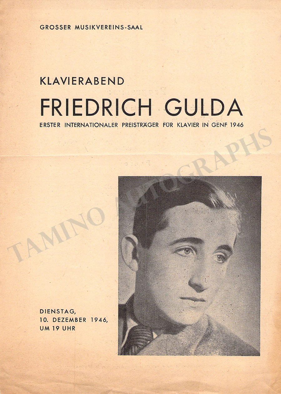 Gulda, Friedrich - Set of 8 Concert Programs Vienna 1946-1961 - Image 13