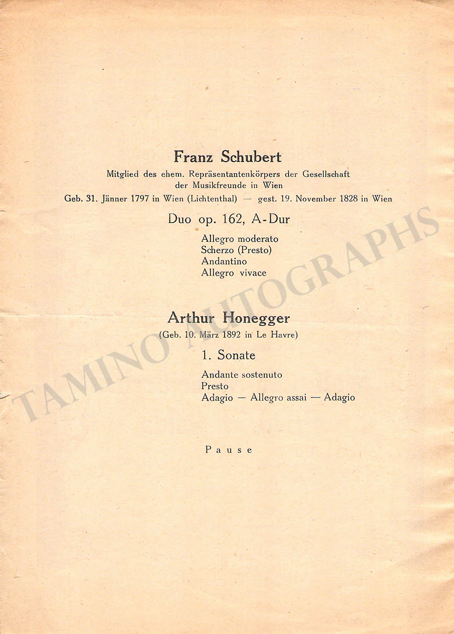 Gulda, Friedrich - Set of 8 Concert Programs Vienna 1946-1961 - Image 2