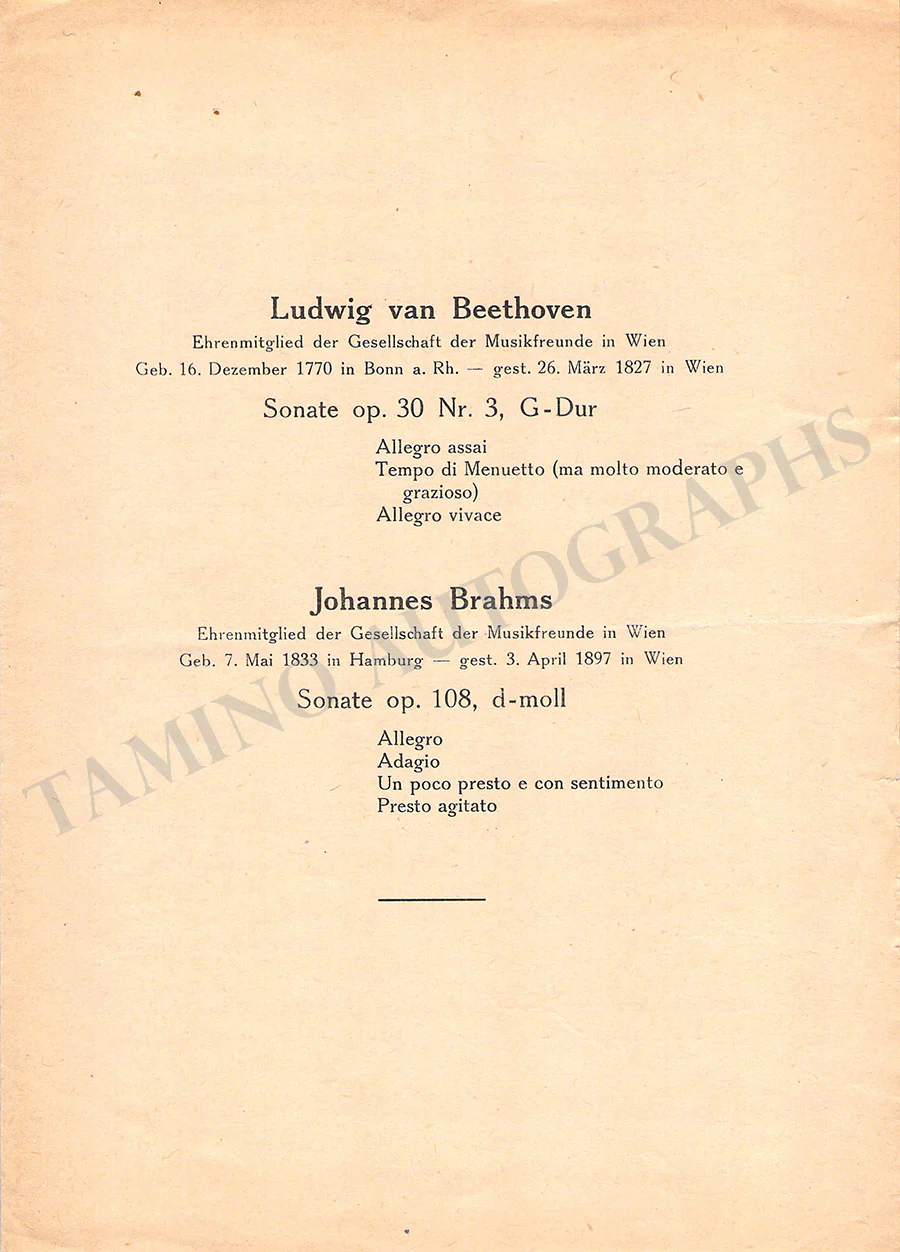Gulda, Friedrich - Set of 8 Concert Programs Vienna 1946-1961 - Image 3