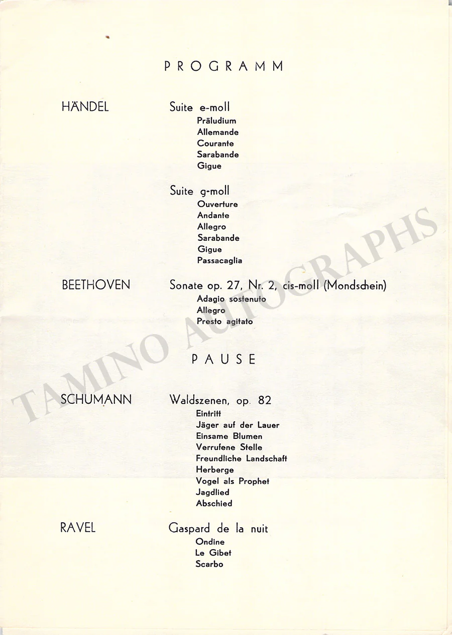 Gulda, Friedrich - Set of 8 Concert Programs Vienna 1946-1961 - Image 6