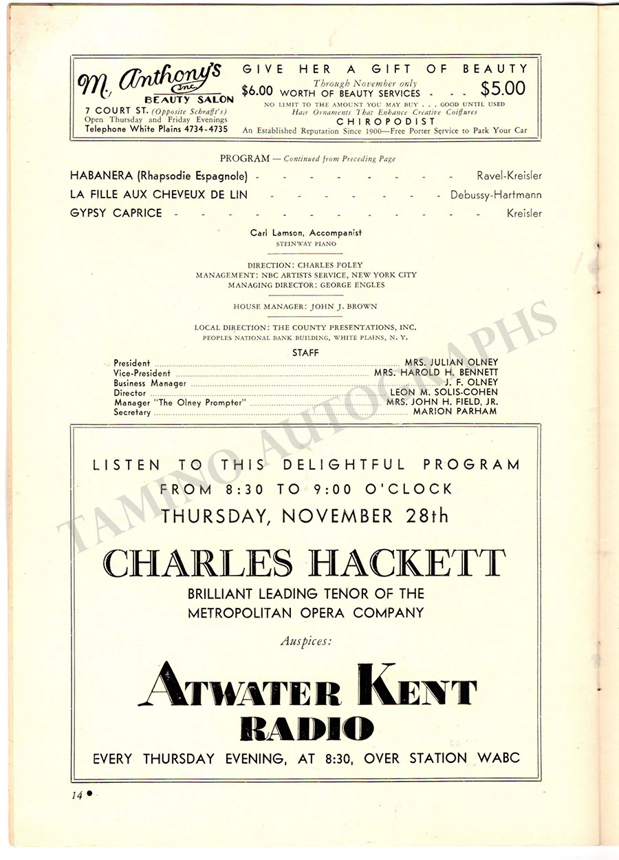 Kreisler, Fritz - Signed Program New York 1935 - Image 3
