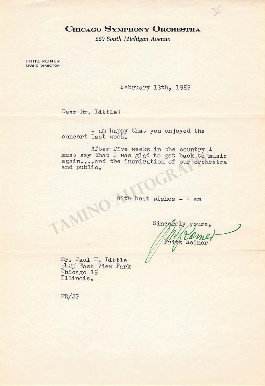 Reiner, Fritz - Various Autographs - Image 8