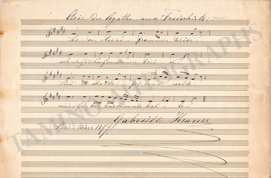 Krauss, Gabrielle - Autograph Manuscripts (Various Options) - Image 5