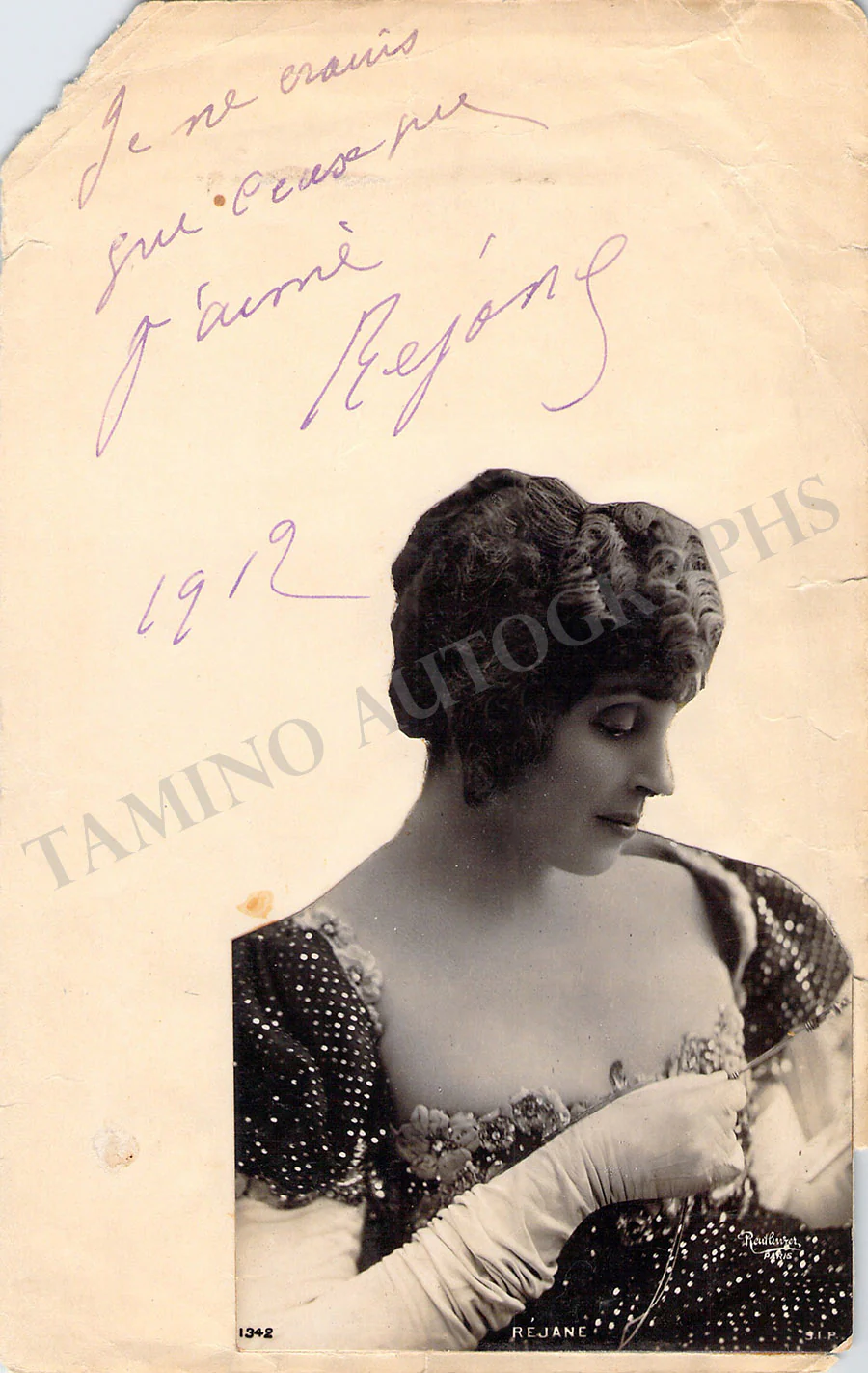 Rejane, Gabrielle - Signed Album Page 1912