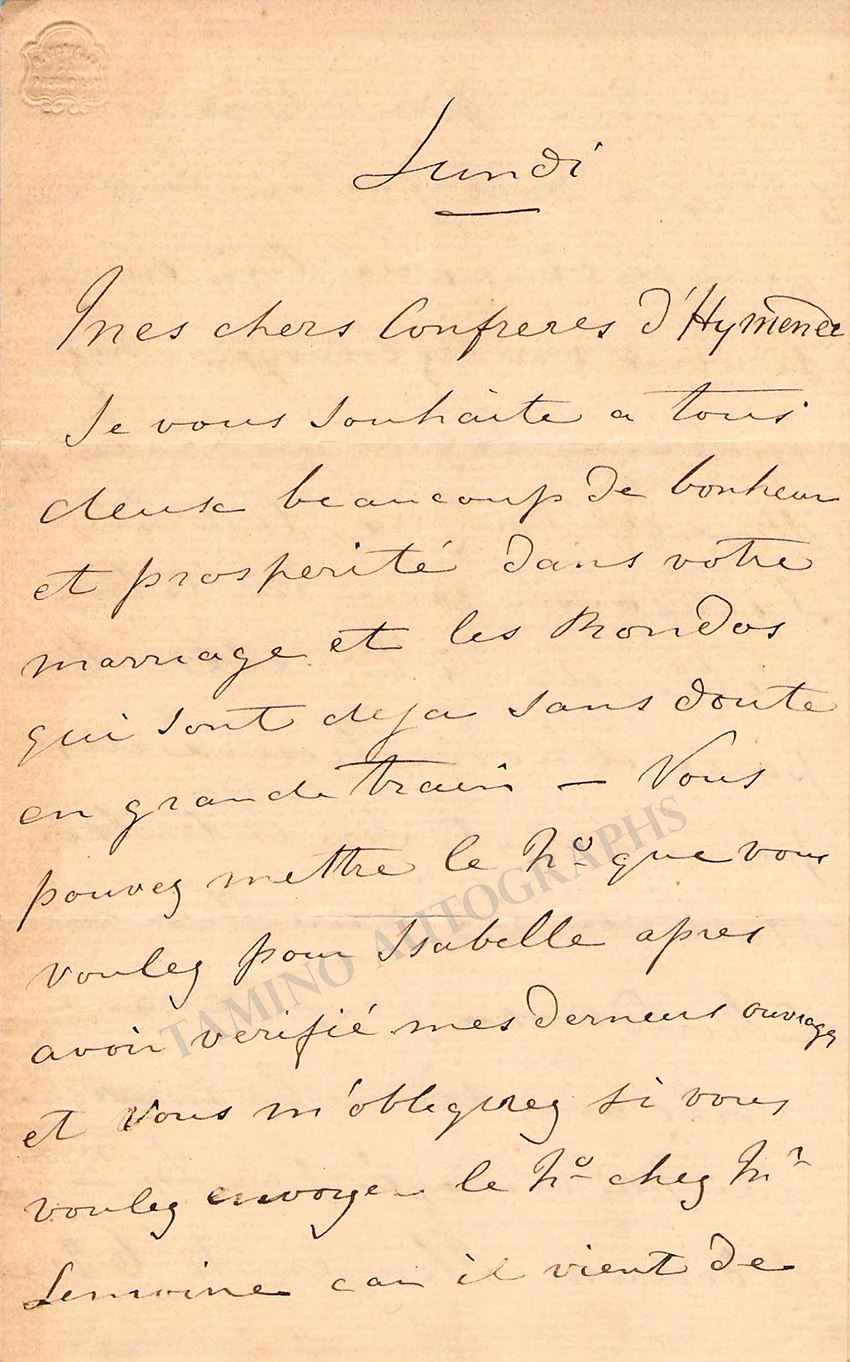 Osborne, George Alexander - Set of 5 Autograph Letters Signed - Image 11