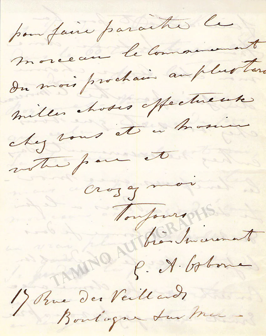 Osborne, George Alexander - Set of 5 Autograph Letters Signed - Image 3