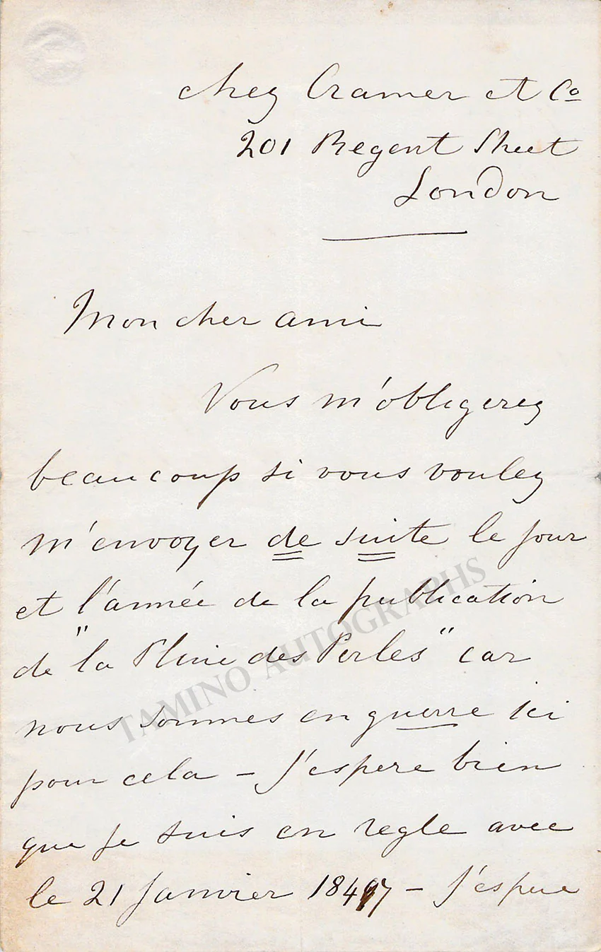 Osborne, George Alexander - Set of 5 Autograph Letters Signed - Image 6