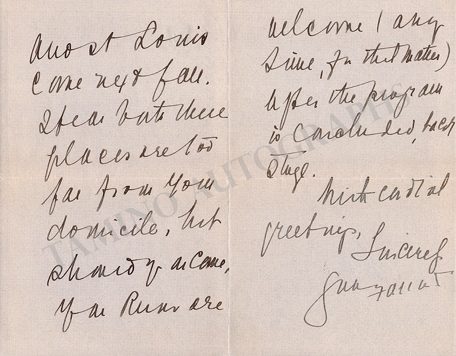 Farrar, Geraldine - Autograph Manuscripts (Various Options) - Image 5