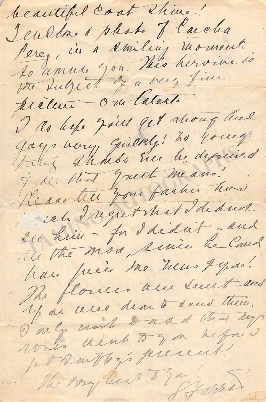 Farrar, Geraldine - Autograph Manuscripts (Various Options) - Image 9