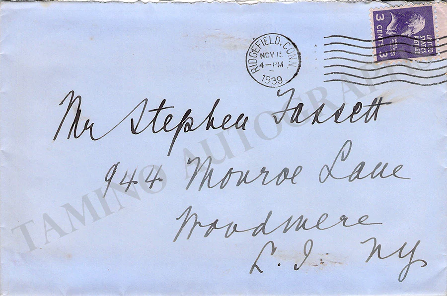 Farrar, Geraldine - Letter Archive 1938-1939 - Image 94