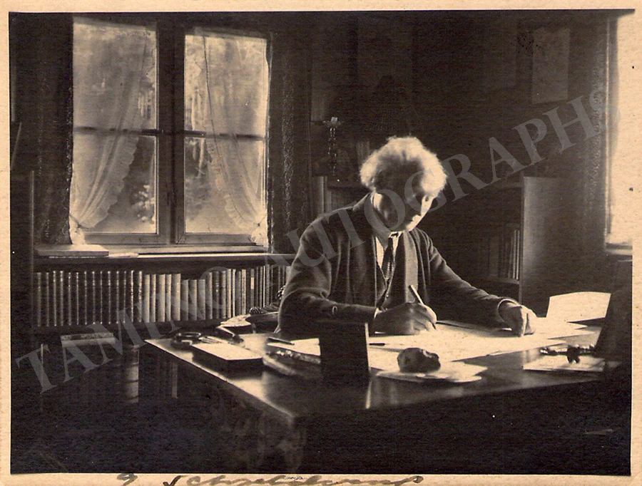 Schjelderup, Gerhard - Autograph Note Signed and Music Quote - Image 2