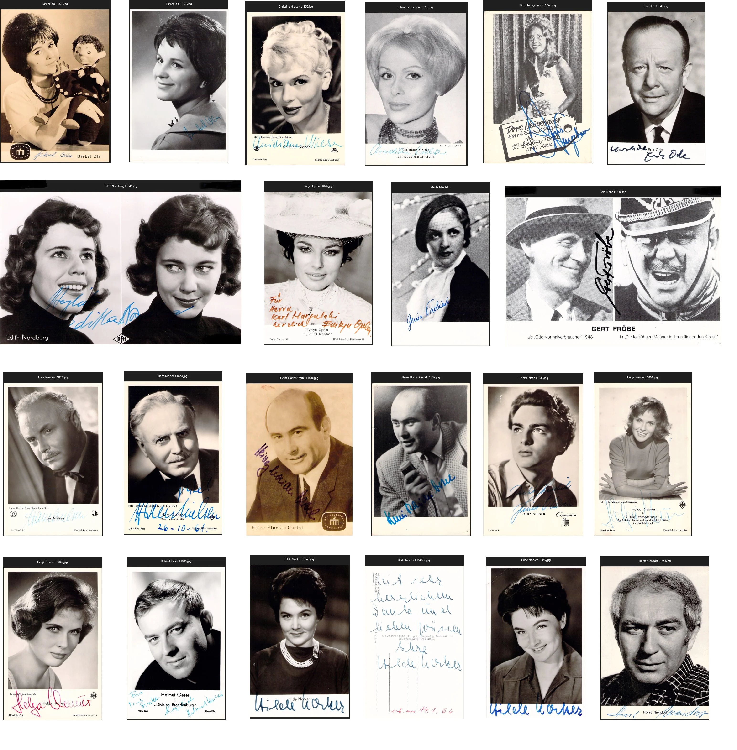 German Actors & Actresses - Various Autographs Lots (Part I) - Image 11