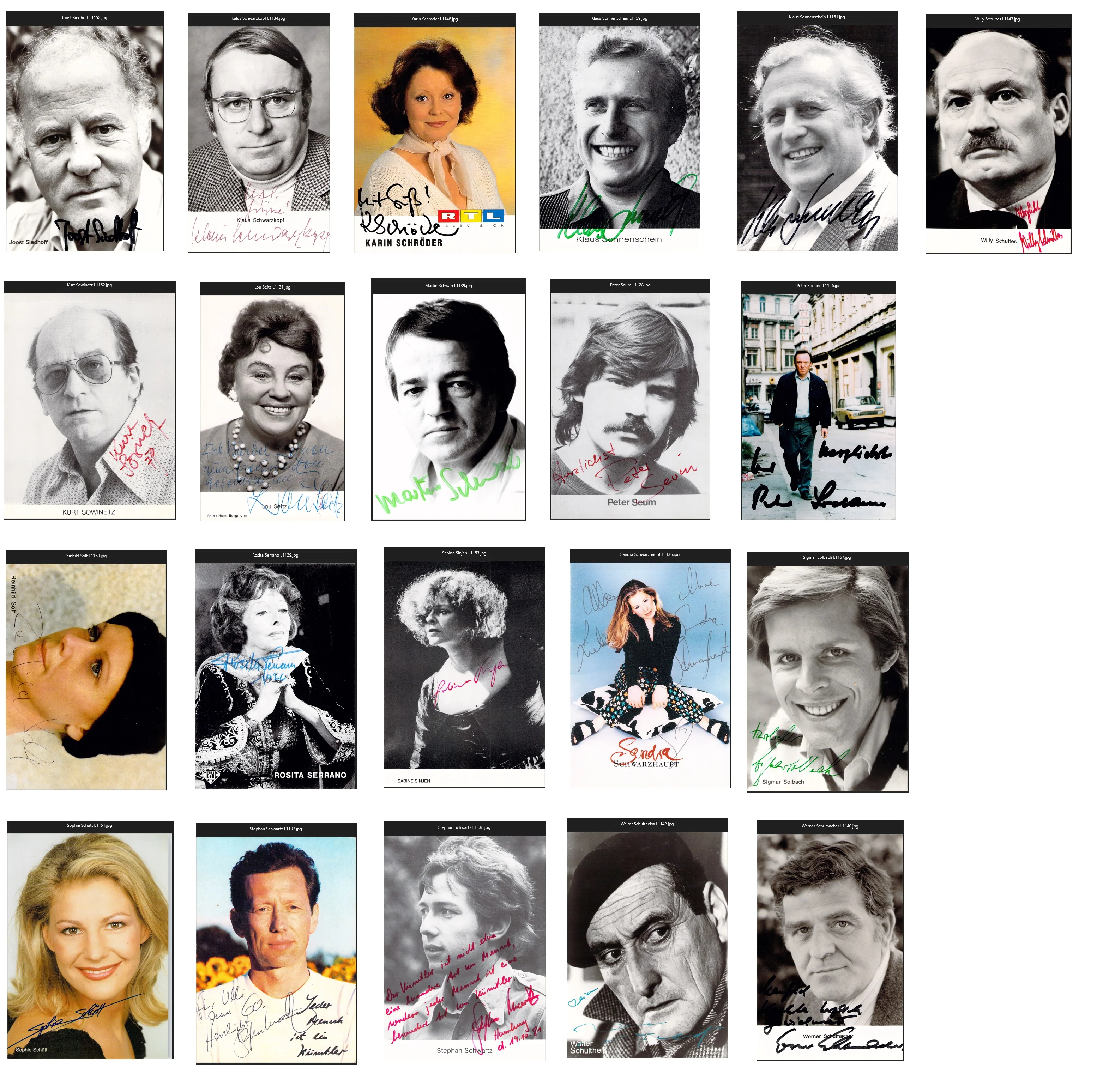 German Actors & Actresses - Various Autographs Lots (Part I) - Image 18