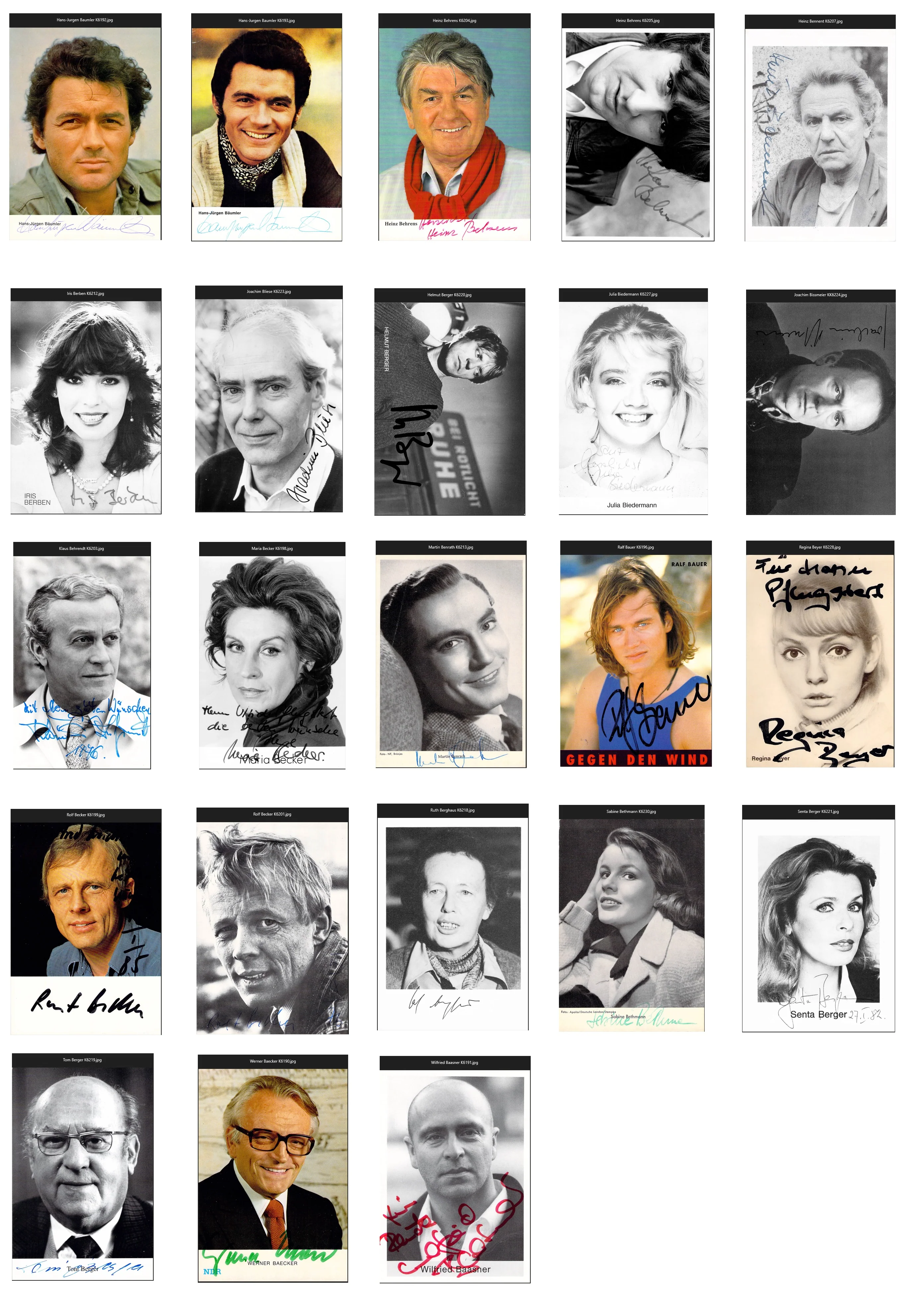German Actors & Actresses - Various Autographs Lots (Part I) - Image 39
