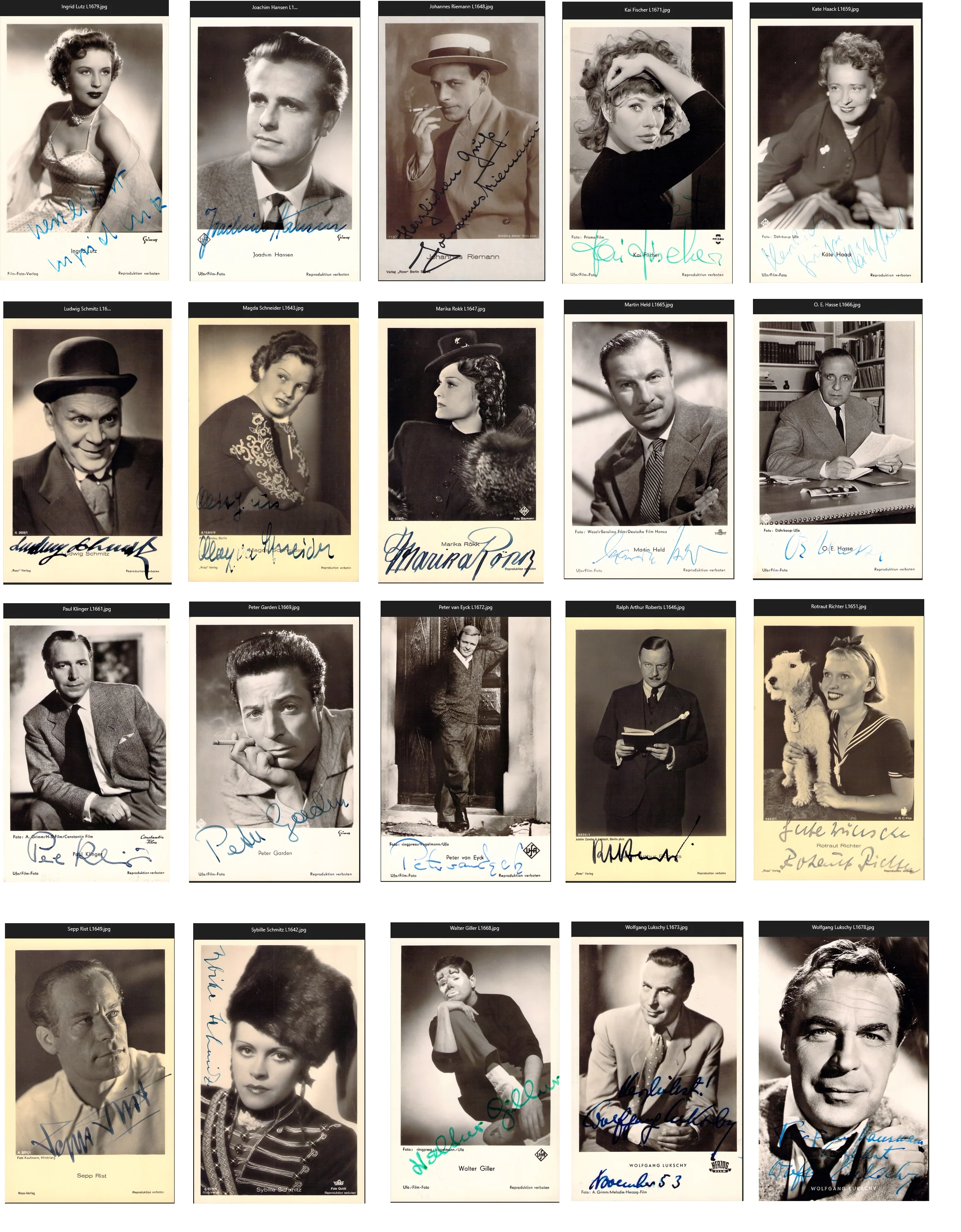 German Actors & Actresses - Various Autographs Lots (Part I) - Image 4