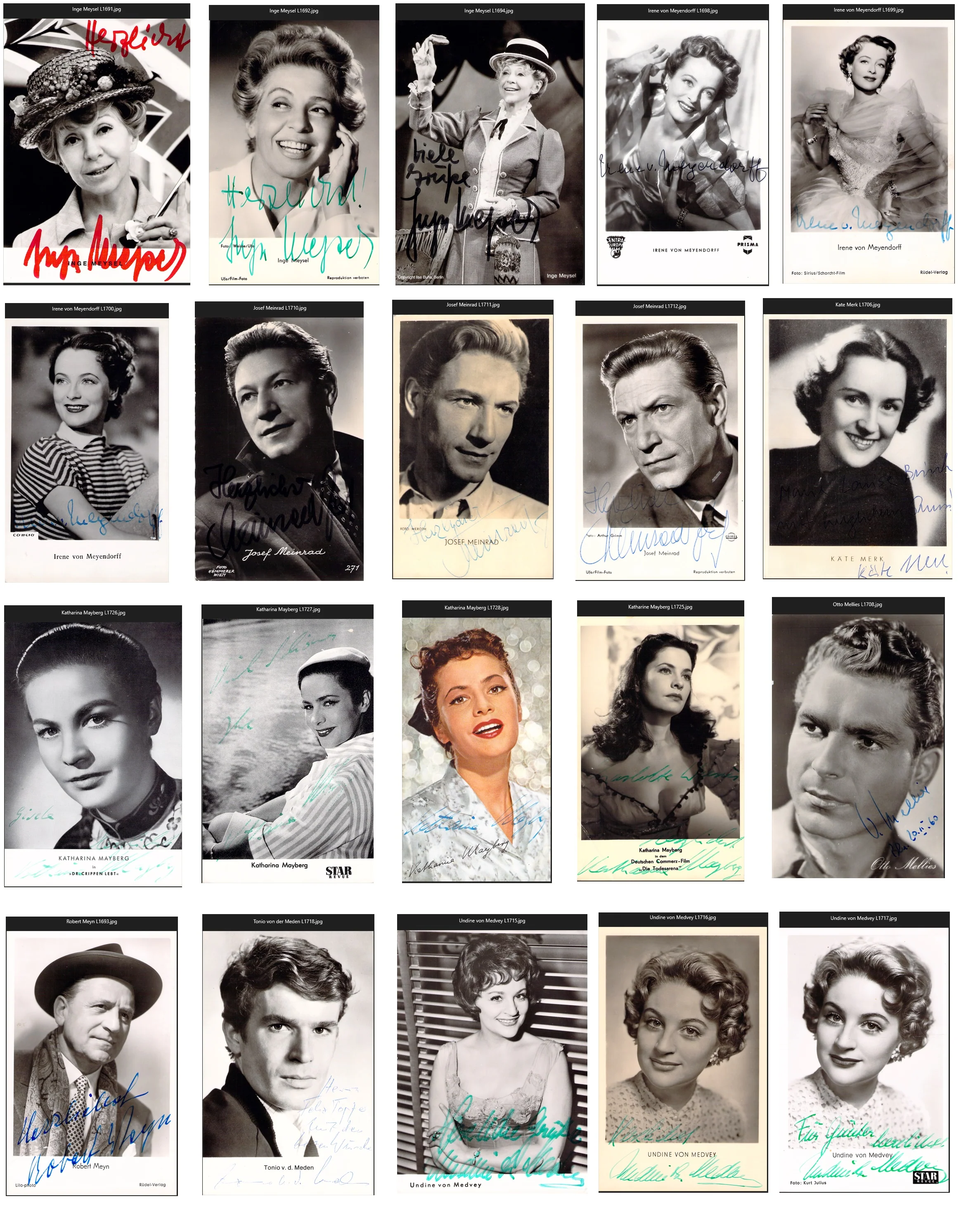 German Actors & Actresses - Various Autographs Lots (Part I) - Image 6