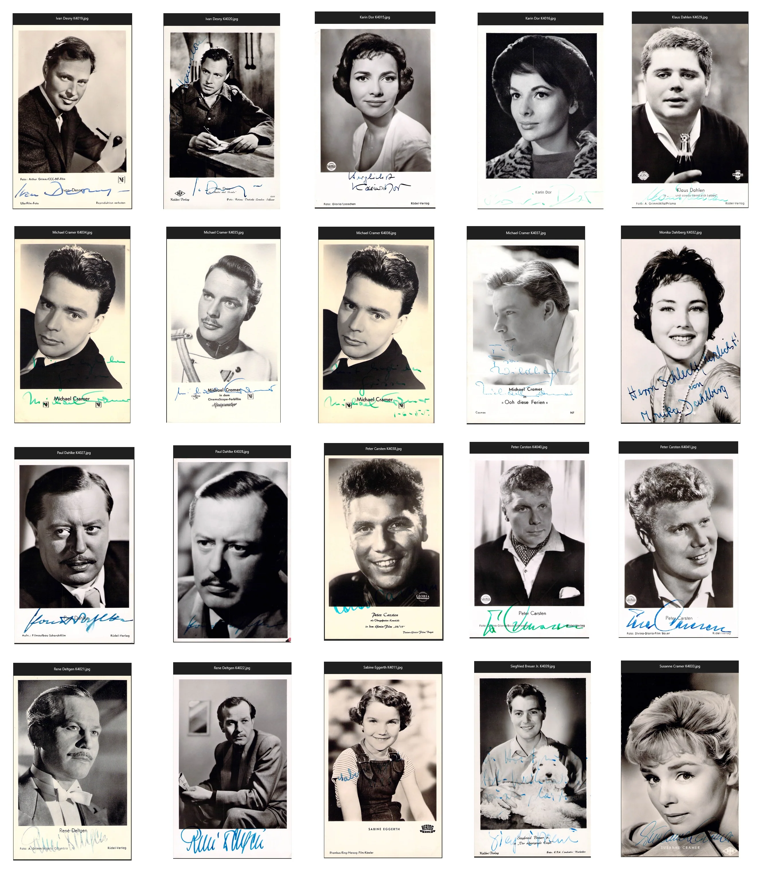 German Actors & Actresses - Various Autographs Lots (Part II) - Image 16